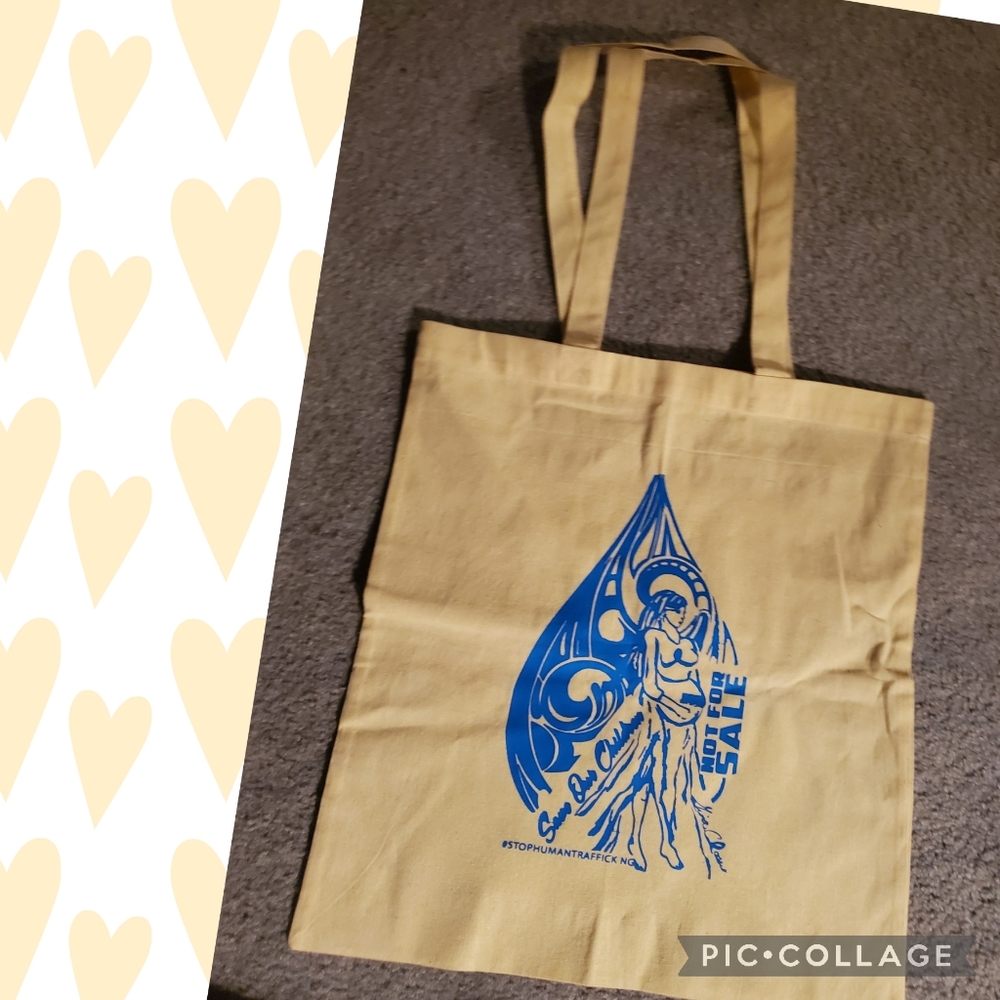 Handmade For cause end Human trafficking canvas tote
